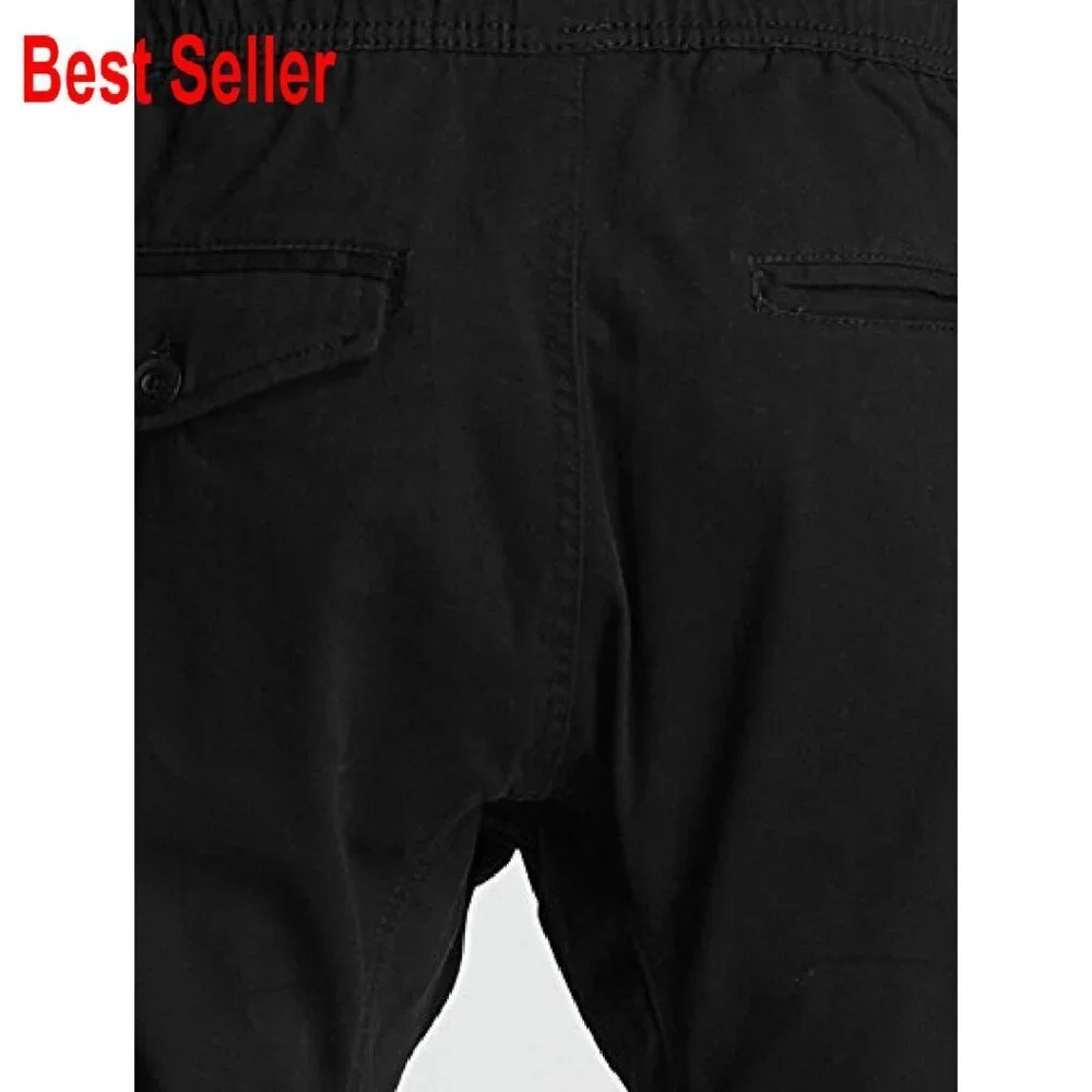 Classic Twill Jogger Pants Comfortable Stretch Fabric Straight Leg Casual